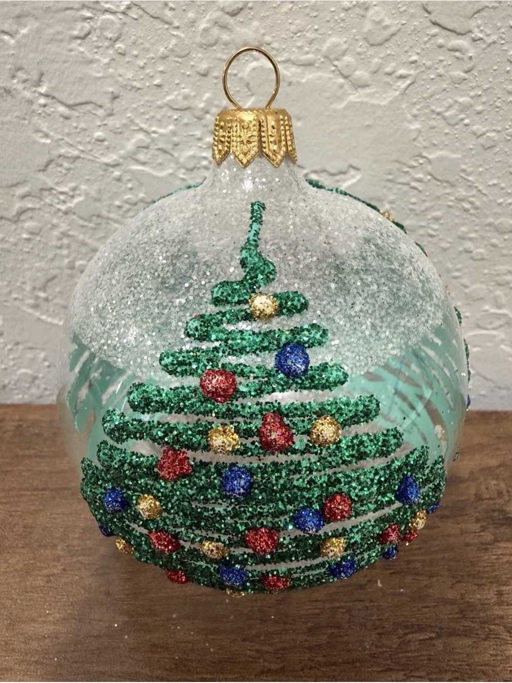 Pier 1 Imports Romanian Hand Blown Glass Christmas Tree Ornament